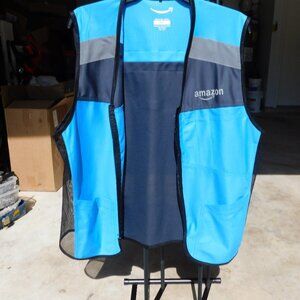 Amazon Worker Vest Med Luly Yang Reflective Blue Polyester